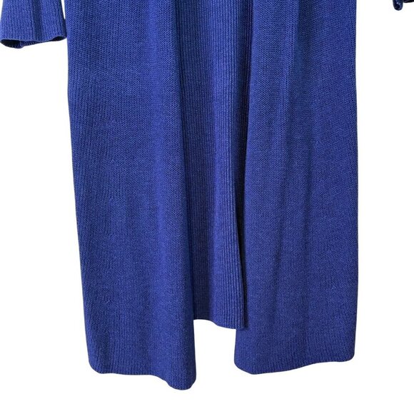 Eileen Fisher Italian Yarn Knit Cott0n/Viscose/Silk Long Lined Cardigan Size S - Picture 5 of 7